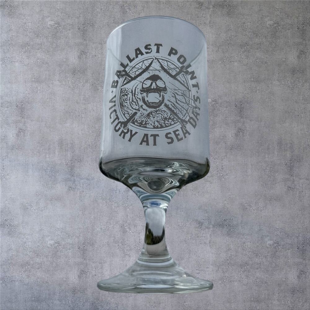 Ballast Point Victory At Sea Day 2020 Beer Glass Limited Edition Pirate Skeleton
